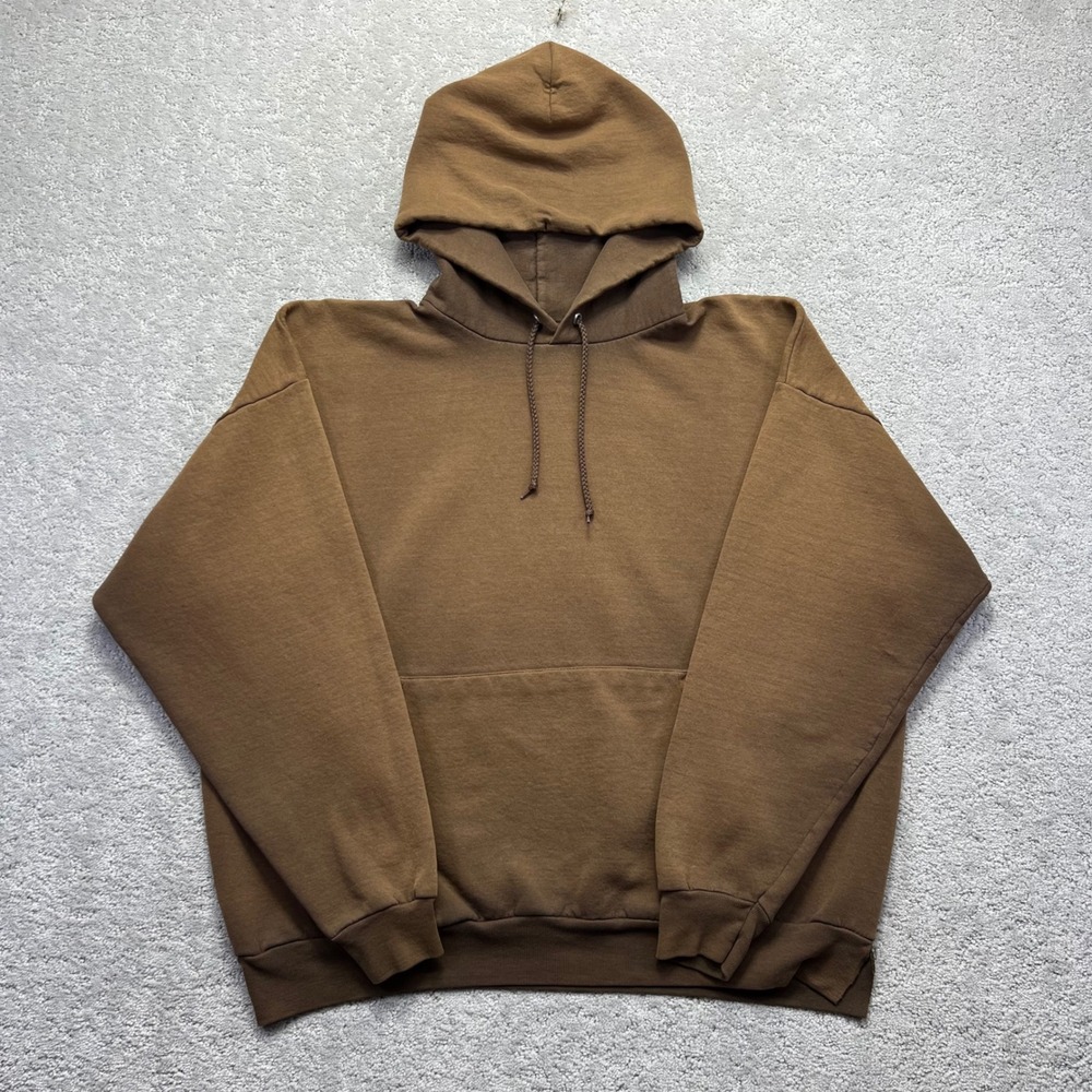 Hanes Blank Hoodie Size 2XL Brown Sun‎ Faded ComfortBlend Pullover Grunge Skate